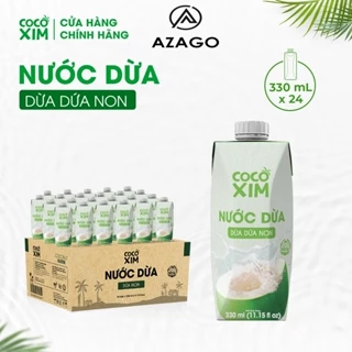 Thùng 24 Hộp Nước dừa đóng hộp Cocoxim dừa dứa non dung tích 330ml/Hộp - AZAGO