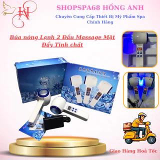 Búa Nóng Lạnh 2 Đầu Massage Mặt - Có Ánh Sáng Sinh Học Máy Điện Di Đẩy Tinh Chất