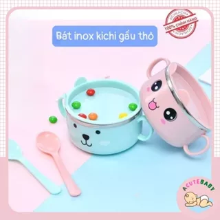 Bộ ăn dặm cho bé gồm cốc bát thìa đĩa (Mới)