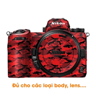 Dán skin camo tất cả body, lens Canon, Nikon, Sony, Fuji, Tamron, Laika, Sigma v..v. tại Pskin