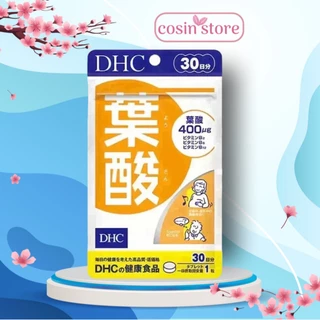 Viên uống vitamin dành cho Bà bầu DHC Folic Acid 30 viên Dùng 30 Ngày Cosin Store Ngăn ngừa dị tật thai nhi