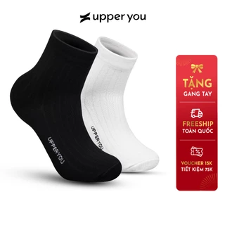 Tất vớ bamboo sợi tre cổ trung unisex UPPER YOU khử mùi hôi chân chất liệu dày dặn thấm hút mồ hôi