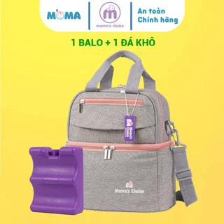 Combo balo bỉm sữa và đá khô giữ nhiệt, bảo quản sữa mẹ chính hãng Mama's Choice