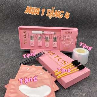 (1 Tặng 4) Set uốn mi VETUS chính hãng - Bộ kit uốn mi collagen eyelash 3D 6D cong tự nhiên chuẩn Hàn Quốc- Thúy Hà