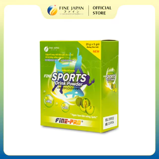 Bột pha nước điện giải Sport Drink FINE JAPAN hương dưa lưới hộp 5 gói