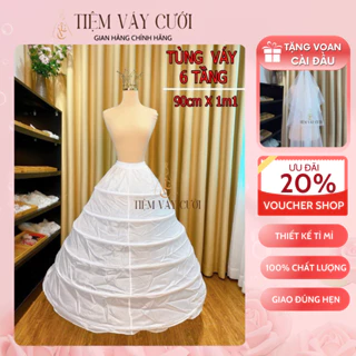 [Phụ Kiện Cưới] Tùng Váy Cưới Cô Dâu, 6 Tầng, Làm Phồng Váy Cô Dâu chuyên dùng cho các tiệm áo cưới