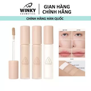 Kem Che Khuyết Điểm 3CE SKIN FIT COVER LIQUID CONCEALER Light Ivory Soft Medium 5.2g [CHÍNH HÃNG]