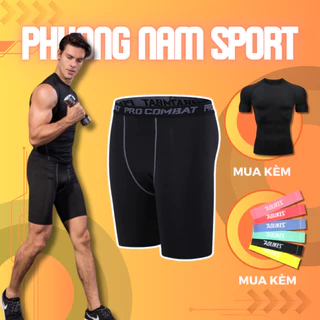 Quần đùi giữ nhiệt nam, quần legging combat pro tập gym chơi bóng rổ, bóng đá thể thao co giãn tốt