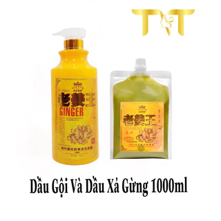 Dầu Gội Gừng Dưỡng Sinh , Cặp Dầu Gội Xả Gừng Lạnh Ngăn Rụng Tóc Giúp Tóc Chắc Khoẻ