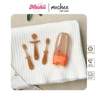 Bộ bàn chải vệ sinh răng miệng cho bé Mochee chất liệu silicone mềm mại