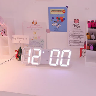 Đồng Hồ LED 3D Treo Tường, Để Bàn Thông Minh Smart Clock