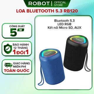 Loa Bluetooth Mini ROBOT RB120 Công Suất 5W Đèn Led RGB Hỗ Trợ Kết Nối Thẻ Nhớ Tiện Lợi Âm Bass Mạnh