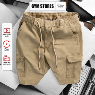 QUẦN SHORT NAM KAKI TÚI HỘP BASIC GYM PT68 LƯNG THUN TRẺ TRUNG CÁ TÍNH VÃI KAKI DẦY DẬN SIZE 29-36