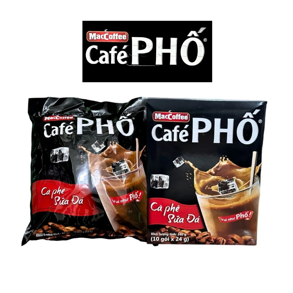 Cà Phê Phố Sữa Đá Vị Như Phố 240g (10 Gói X 24g)/  720g(30 gói x 24g)