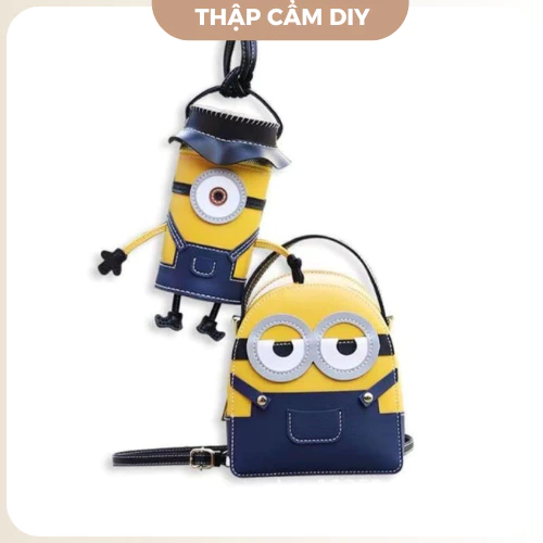 Túi Tự Đan Handmade Minion Vàng, Balo Minion