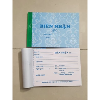 Biên nhận 2 liên 100 tờ