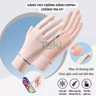 Găng tay chống nắng UPF50+ chống tia UV thoáng khí cho nữ chạy xe đạp/ thể thao