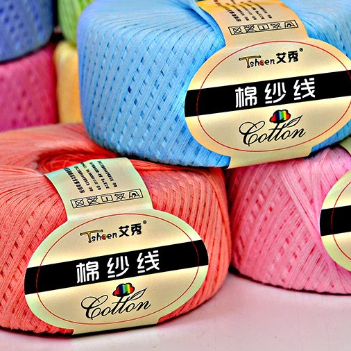 Sợi Cotton 100% hàng chuẩn loại đẹp len cuộn đan móc
