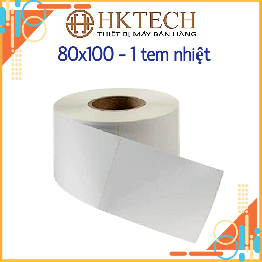 Giấy In Nhiệt 80x100 mm Cuộn A7 In Đơn Hàng Tem Nhãn Chất Lượng Cao