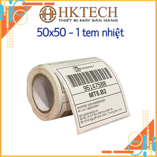 [ IN ĐƠN GHTK ] Giấy in tem nhiệt 50x50 mm Tem decal GHTK giấy in mã vạch in đơn hàng 5x5 Tem giao hàng tiết kiệm