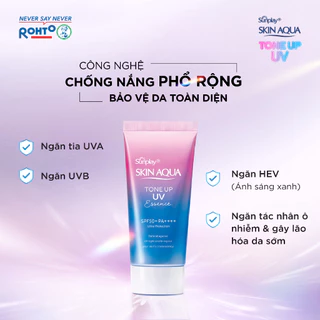 Kem chống nắng Skin Aqua Tone up UV  SPF 50+ PA++++ 80gr nội địa Nhật Bản lên tông da