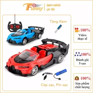 Ô Tô Điều Khiển Từ Xa Bugatti Mui Trần Cao Cấp, T Funny, Drift Tốt, Tốc Độ Cao, Pin Sạc Tiện Lợi