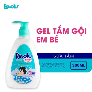 Sữa tắm gội dịu lành cho bé Revolu Baby chăm sóc làn da mịn màng giảm ngứa do rôm sảy 300ml