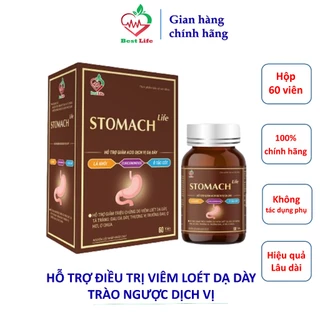 Viên uống Dạ dày Best Life STOMACH Life Hỗ trợ giảm acid dịch vị giảm triệu chứng do viêm loét dạ dày tá tràng 60 viên