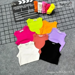 Áo Croptop Sát Nách Cho Bé Gái Màu Sắc Cực Yêu TULALOVE áo croptop bé gái