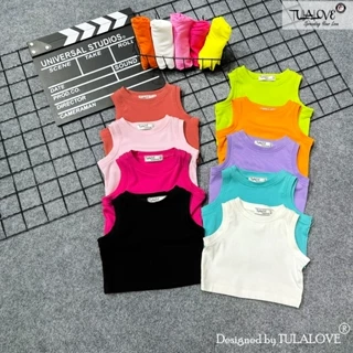 Áo Croptop Sát Nách Cho Bé Gái Màu Sắc Cực Yêu TULALOVE áo croptop bé gái