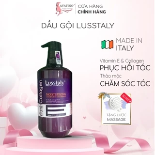 Dầu gội LUSSTALY phục hồi tóc chống gãy rụng Lusstaly Vitamin E Collagen 500ml và 800ml