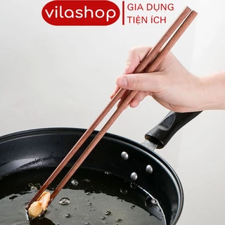 Đũa nấu bếp, đũa xào nấu đa năng, đũa dài 40cm gỗ tự nhiên dùng để xào nấu ăn đảo thức ăn chống nóng Vilashop