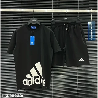 Bộ Cộc Hè Nam Nữ ADIDAS LOGO IN Chữ To Phong Cách Basic Siêu Hot 2024 661507