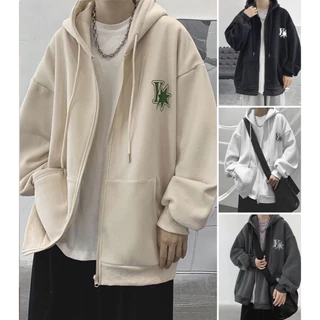 Áo Khoác Jacket Hoodie Zip Chữ Y Sao Form Rộng Unisex Nam Nữ