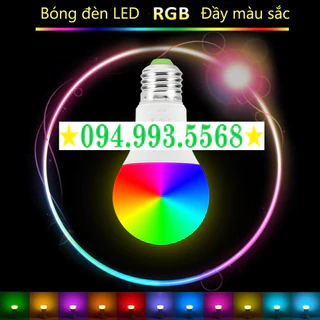 Bóng búp 3w đổi màu, bóng bulb RGB decor phòng ngủ, livestream đèn ngủ