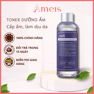 Toner Klairs Chính Hãng, Nước hoa hồng Klairs dưỡng ẩm, không mùi 180ml Ameis Cosmetics