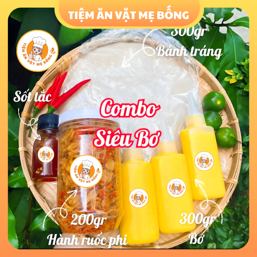 ComBo Bánh Tráng Phơi Sương Siêu Bơ ,Siêu Ngon Tiệm Ăn Vặt Mẹ Bống