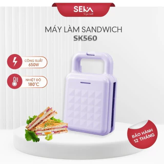 Máy Nướng Bánh Mì Sandwich SEKA SK560 Công Suất 650W Máy Kẹp Nướng Bánh Mì Chín Nhanh Đều, Chống BH chính Hãng Dính