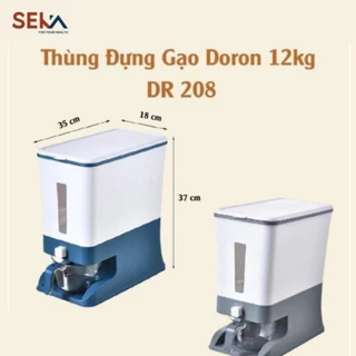 Thùng Đựng Gạo Thông Minh Cho Gia Đình Có Cốc Đong Gạo Nút Bấm Tự Động Tiện Lợi Bảo Quản Gạo Sạch Chống Ẩm Mốc