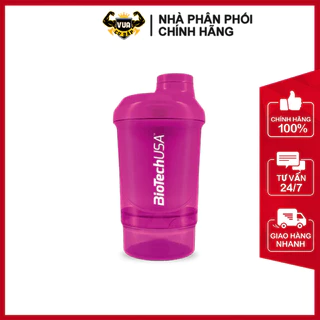 Bình Nước Tập Gym Wave Nano Shaker BioTechUSA 300ml(+150ml)