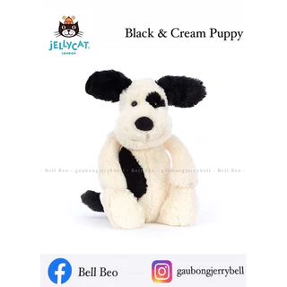(100% Authentic) Gấu bông chó hải tặc Bashful Black & Cream Puppy chính hãng Jellycat