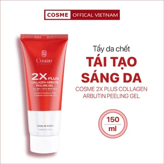 Tẩy tế da chết COSME 2X Plus Collagen Arbutin Peeling Gel tái tạo sáng da cao cấp 150ml CTDC01