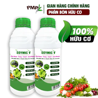 Combo 2 Chai Dịch Đậu Tương Trứng Chuối Soymic V PMP Cho Rau Sạch, Hoa, Cây Cảnh