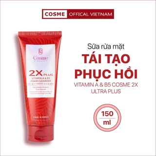 Sữa rửa mặt Cosme 2X Plus Vitamin A & B5 tái tạo và phục hồi da CSRM03