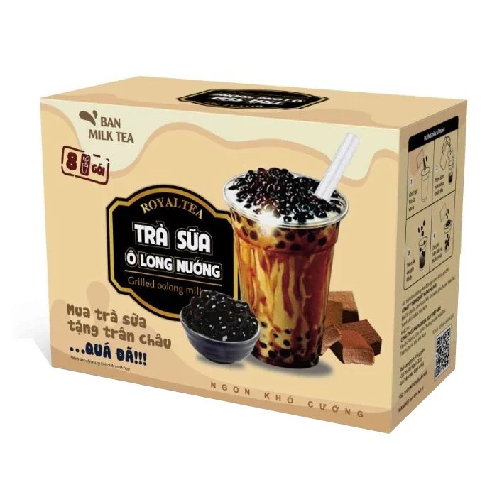 Trà sữa trân châu ô long nướng Ban Milk Tea 260g (5 gói trà sữa + 5 gói trân châu)