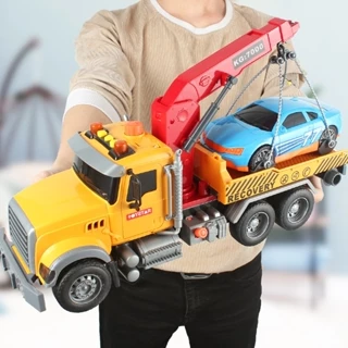 Ô tô đồ chơi xe cứu hộ móc vận chuyển đồ chơi  cỡ lớn cho bé có âm thanh đèn nâng thả như thật cực chất có hộp tặng quà
