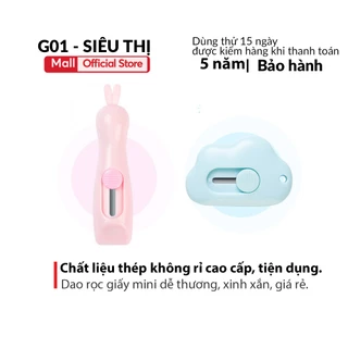 Combo 2 dao rọc giấy mini G01 dễ thương xinh xắn chất liệu thép không rỉ cao cấp tiện dụng giá rẻ