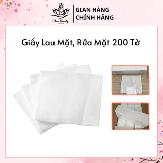 Giấy Lau Mặt Rửa Mặt Thấm Nước Cây 200 Tờ Loai Dày Dùng Cho Spa, Tmv