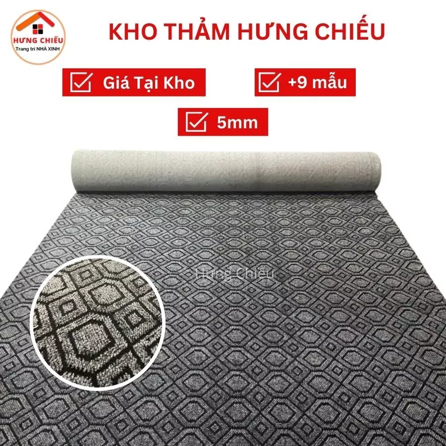 Thảm nỉ kẻ trải sự kiện, văn phòng, phòng học (Hàng dầy dặn) 5mm - Hưng Chiếu ED22