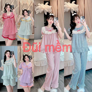 Bộ Pyjama  ✨dễ thương✨ chất đũi mềm mát, không nhăn 👉Ảnh thật